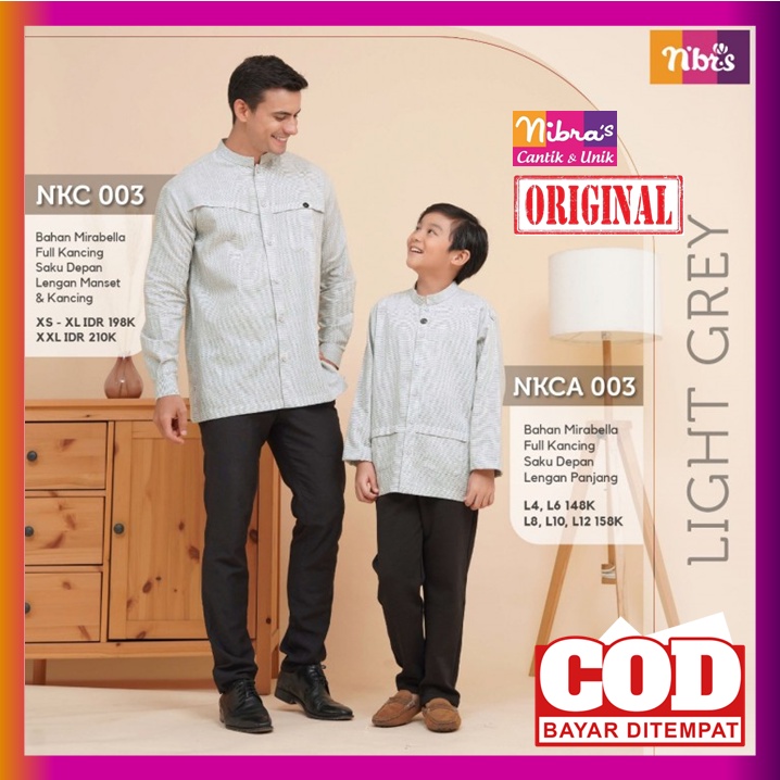 Nibras Couple Ayah dan Anak Laki Laki Cople Baju Koko Nibras Lengan Panjang Dewasa Cowok Promo Disko