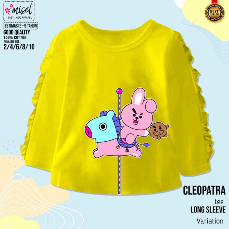 Kaos Anak perempuan lengan panjang Cleopatra 2-8 Tahun Original MISEL