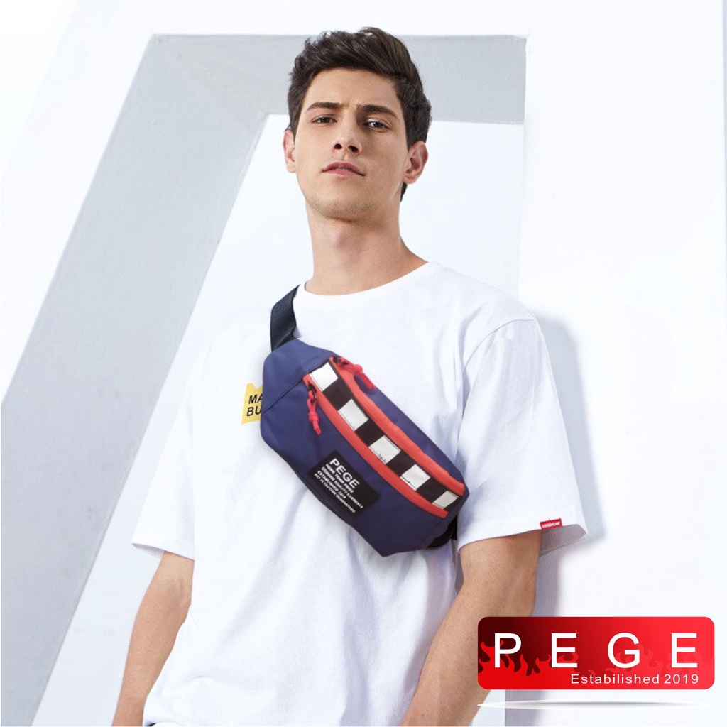 Tas Pinggang Selempang Waistbag Pria Distro Kasual - PG - 8882