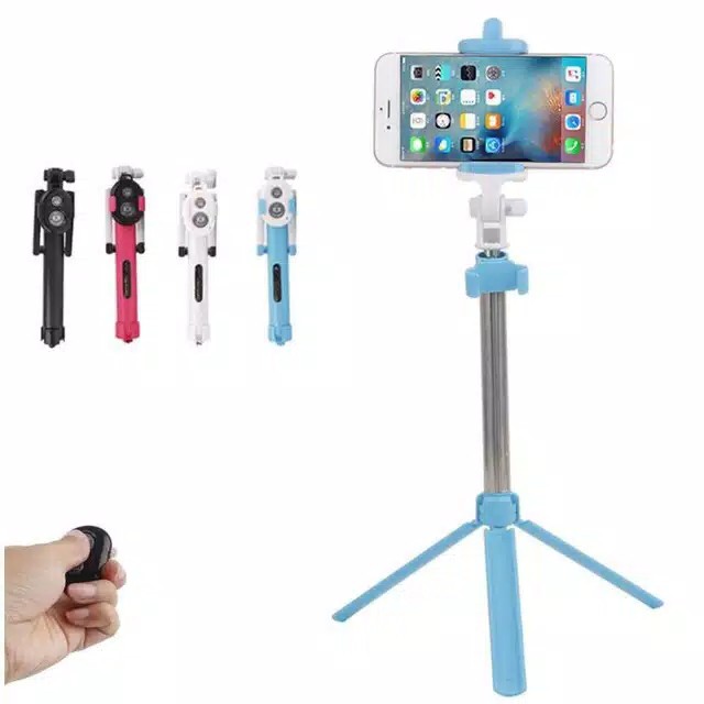 Tongsis 3in1 Tripod + Tomsis / Tongkat Narsis Tombol Remote Shutter