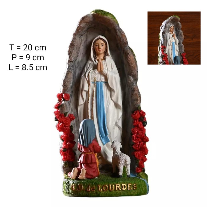 Patung GUA MARIA LOURDES ITALY  Patung Bunda Maria Lourdes