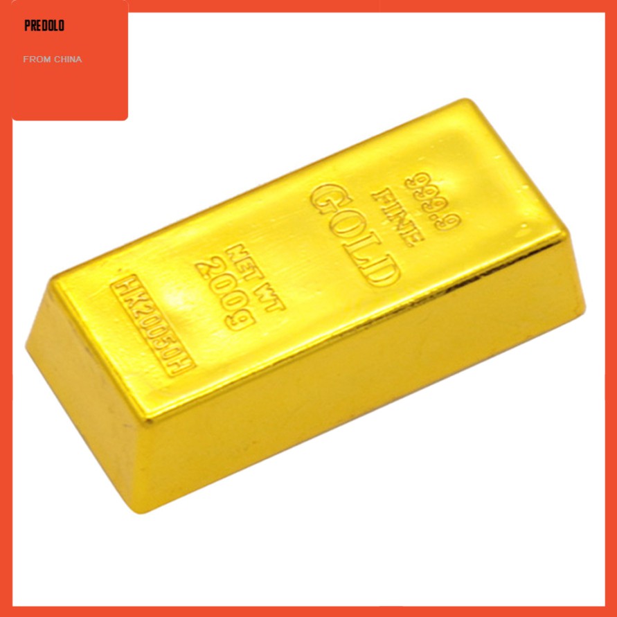 999.9 Gold Bar Bullion Properti Sulap Bahan Plastik Untuk Dekorasi Meja