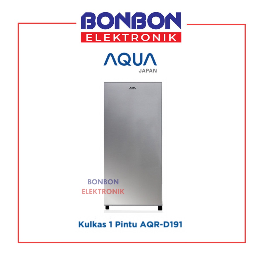 AQUA Kulkas 1 Pintu AQR-D191(LS) / AQR-D191LS / AQRD 191 Light Silver