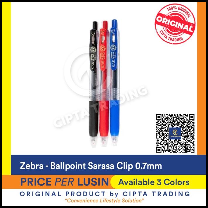 

Daisydooo | Ballpoint - Zebra - Sarasa Clip Size 0.7 (Per Dozen)