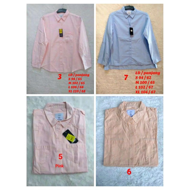 Atasan cewek kemeja polos wanita busui friendly nevada