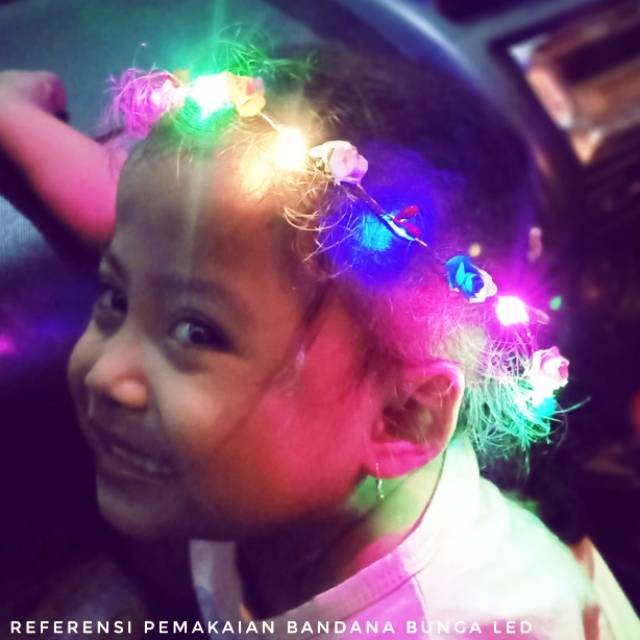 Bando bunga LED anak/Bando anak kekinian/Acessories Murah/Bandana cantik