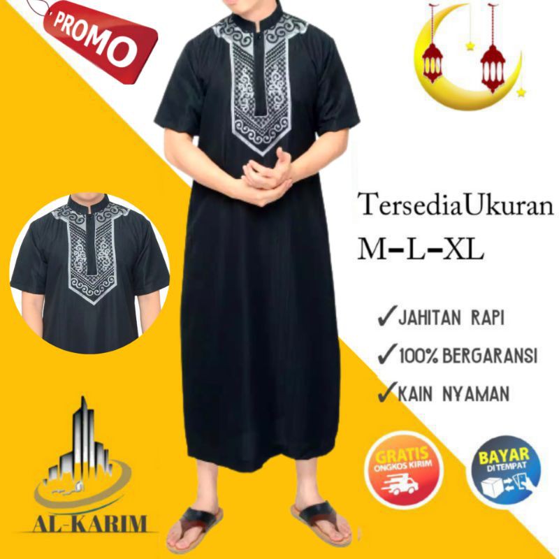 GAMIS PRIA BORDIR/JUBAH BORDIR LENGAN PANJANG LENGAN PENDEK
