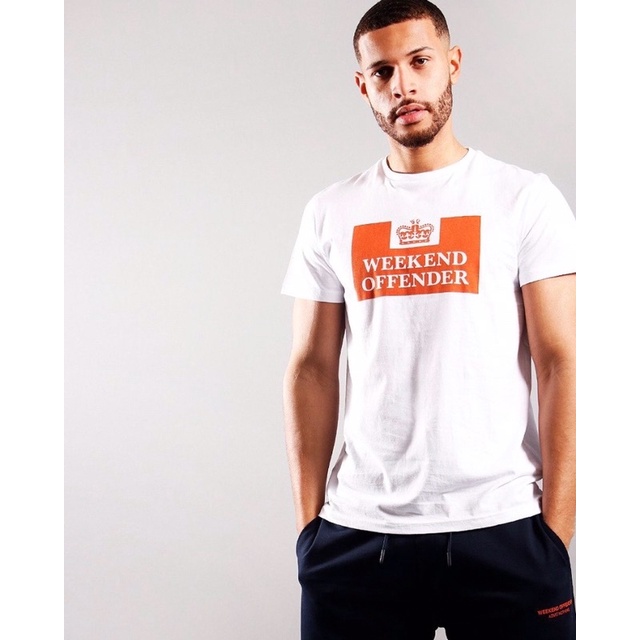 Weekend Offender T-Shirt white/orange
