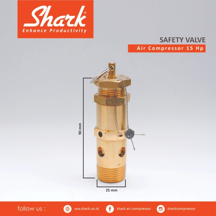 Shark Safety Valve Kompresor Tipe 15 Hp