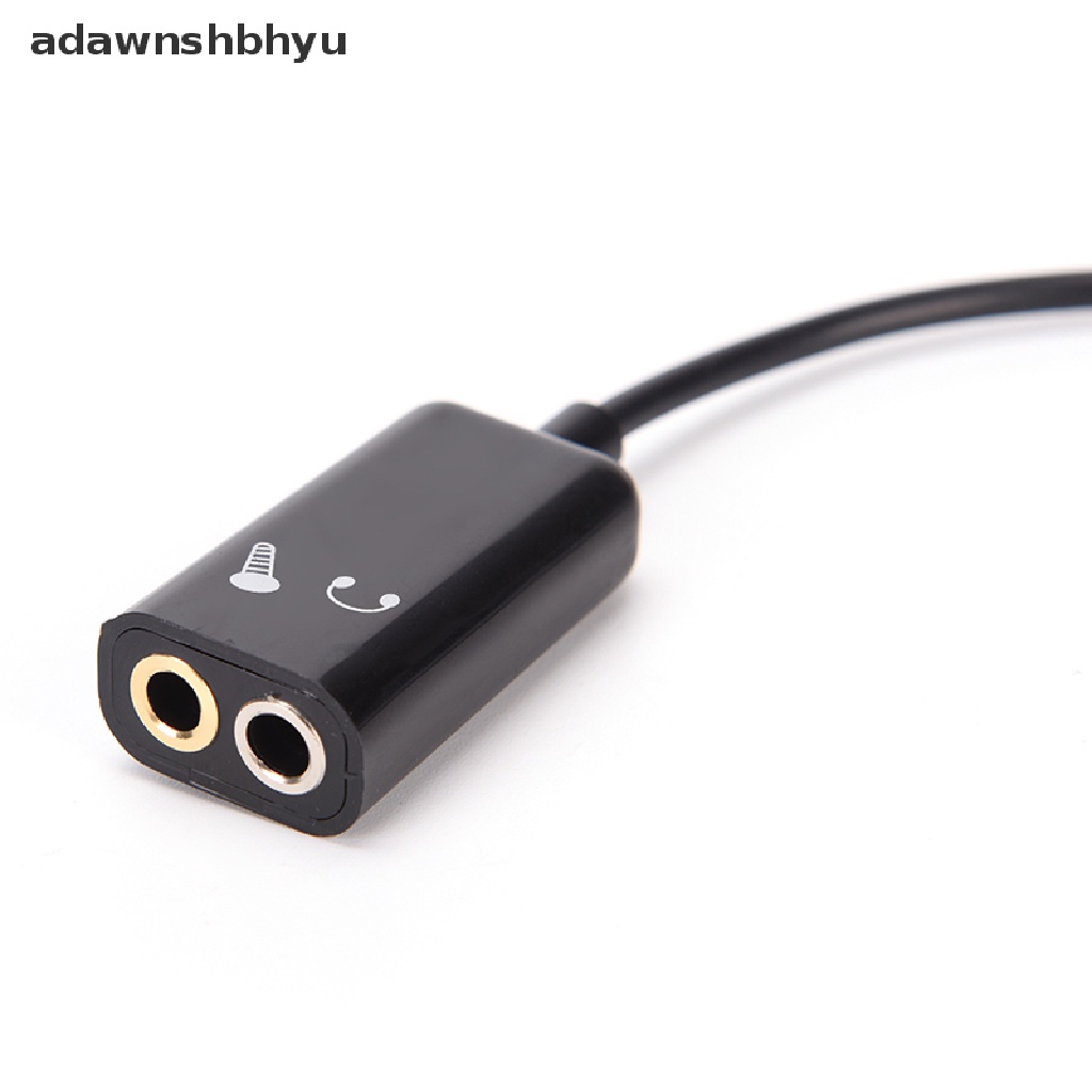 [adawnshbhyu] Jack Audio Mic 3.5mm Ke Headphone Microphone Y Splitter Kabel Converter Adapter