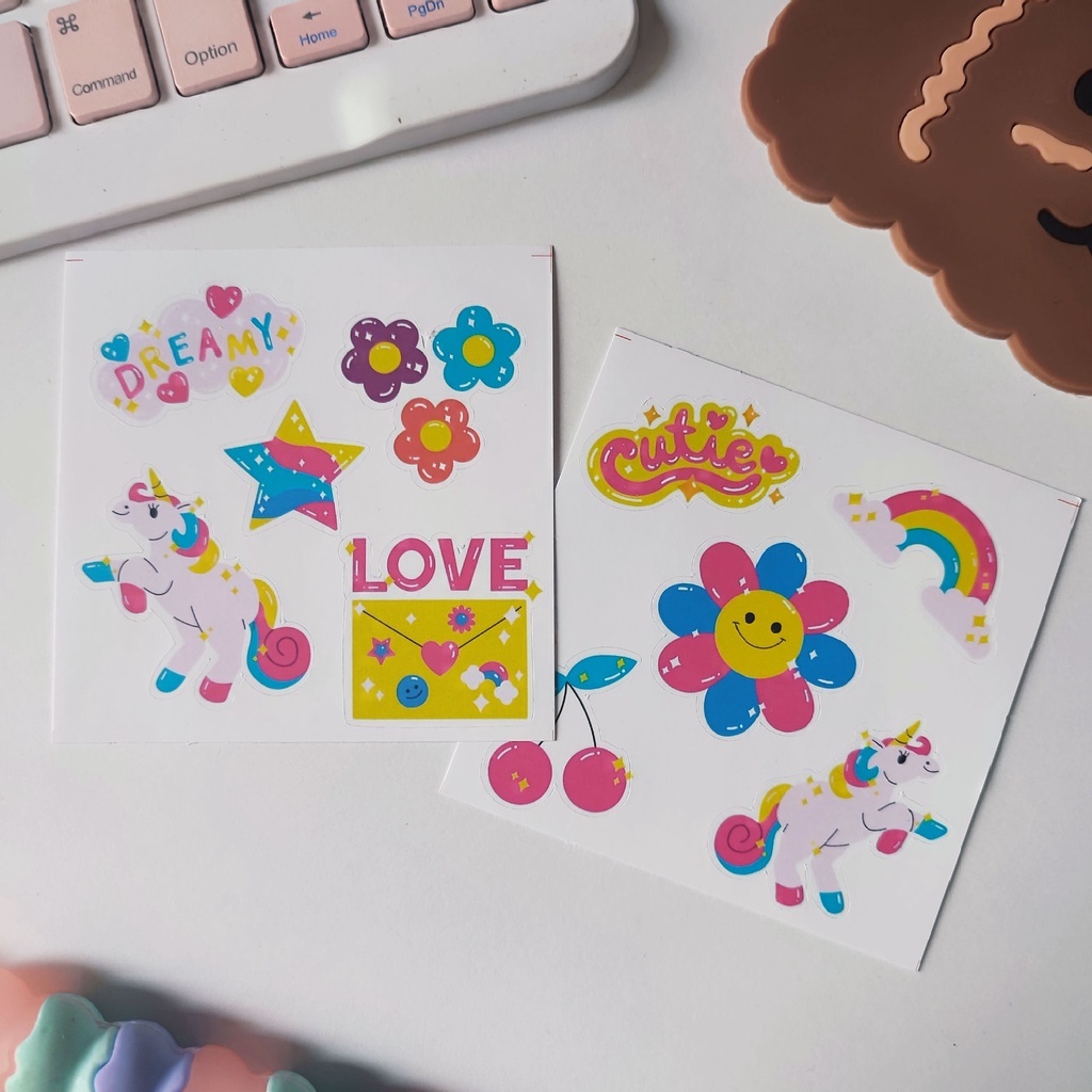 

sticker cheerful unicorn aesthetic stiker case hp stiker tumblr aesthetic
