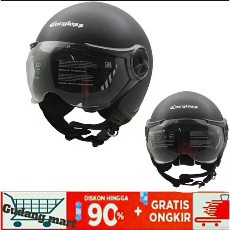HELM CARGLOSS YR hitam doff original Cargloss