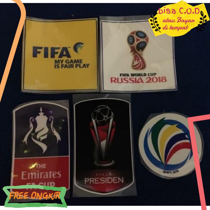 [COD]1019 PATCH PRINTING WORLD CUP- FA CUP- PIALA PRESIDEN- AFC CUP MURAH LOGO EMBLEM SABLON ORI