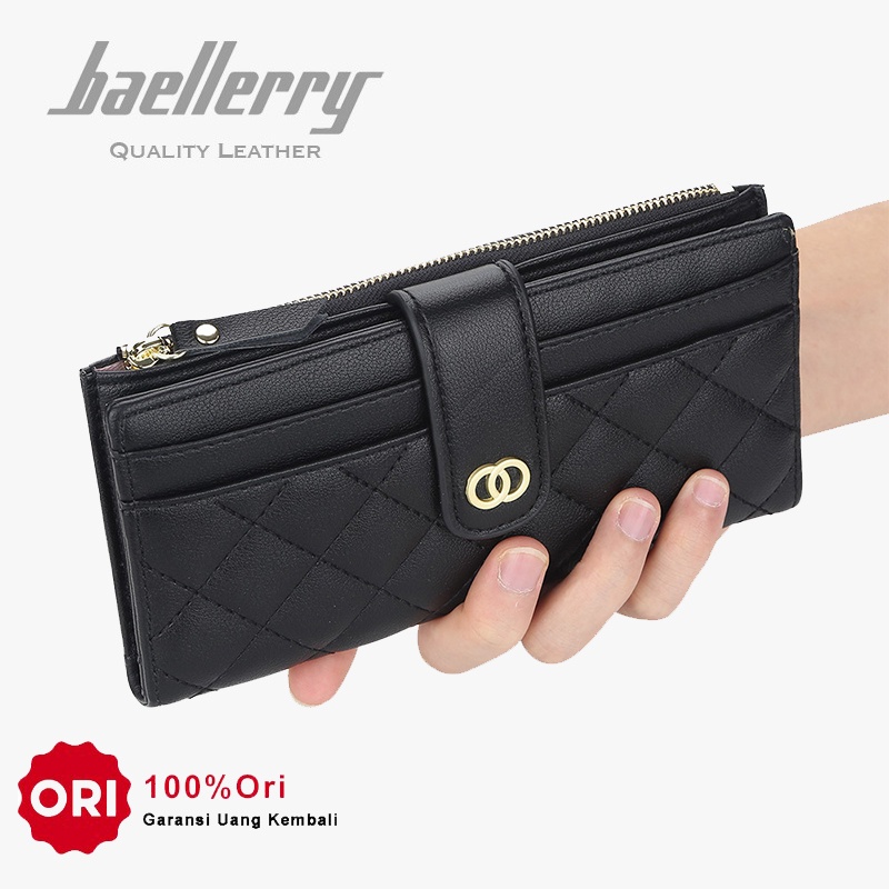 BAELLERRY NR082 Dompet Wanita Panjang Bahan Kulit PU Leather Premium WATCHKITE WKOS