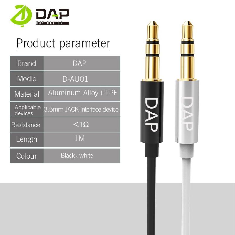 DAP Kabel Audio AUX 3.5mm 100cm D-AU01