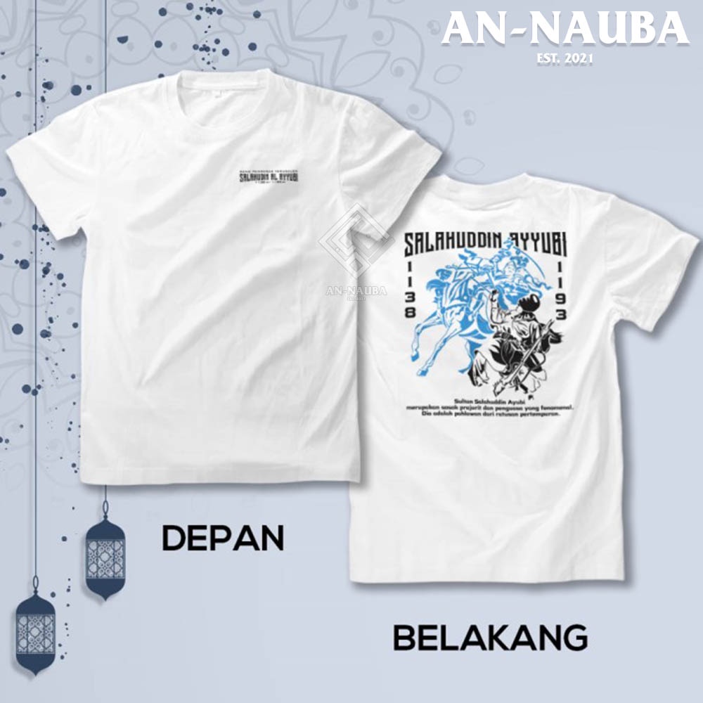 Kaos Dakwah Islami Sahabat Nabi / SALAHUDDIN AL AYUBI TSHIRT / Baju Distro Santri Muslim [AN-8557]-6