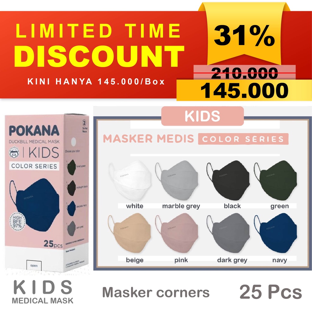 Pokana Duckbill Kids / Pokana Masker Anak Duckbill
