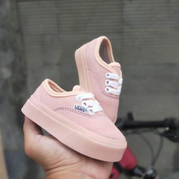 BISA COD - Sneakers kids sepatu anak perempuan VANS anak Pink bertali