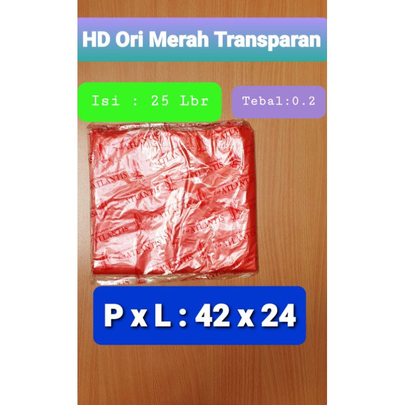 

Kresek Murah Berkualitas warna Merah 24 x 42