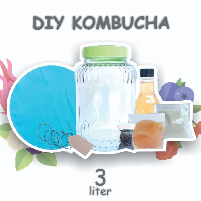 

Starter Kit/DIY Kombucha 3 liter|Paket Produksi Fermentasi Kombucha 3l - Styrofoam (BERKUALITAS)