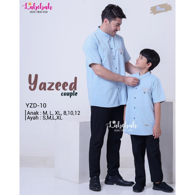 LABEBAH Koko Couple Ayah Anak YAZEED Blue Biru