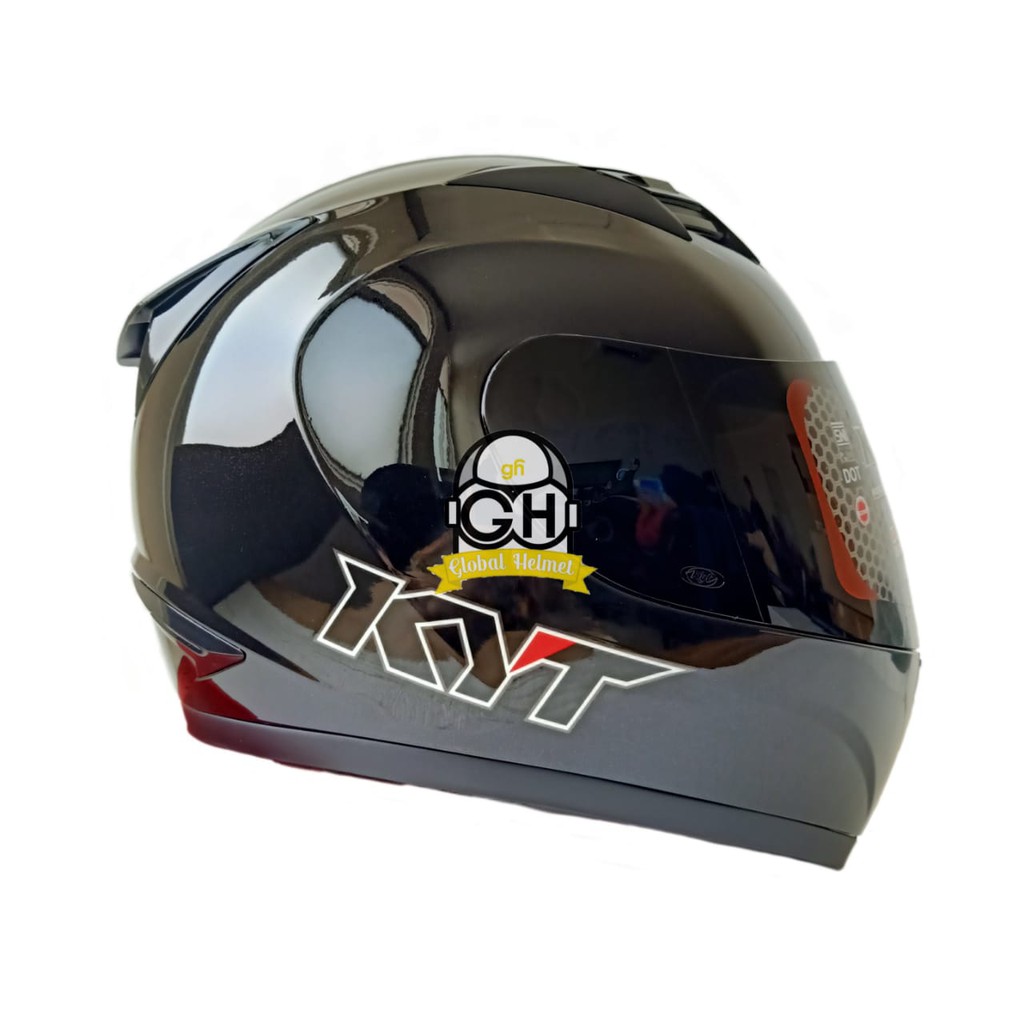 HELM FULL FACE KYT R10 R-10 SOLID BLACK