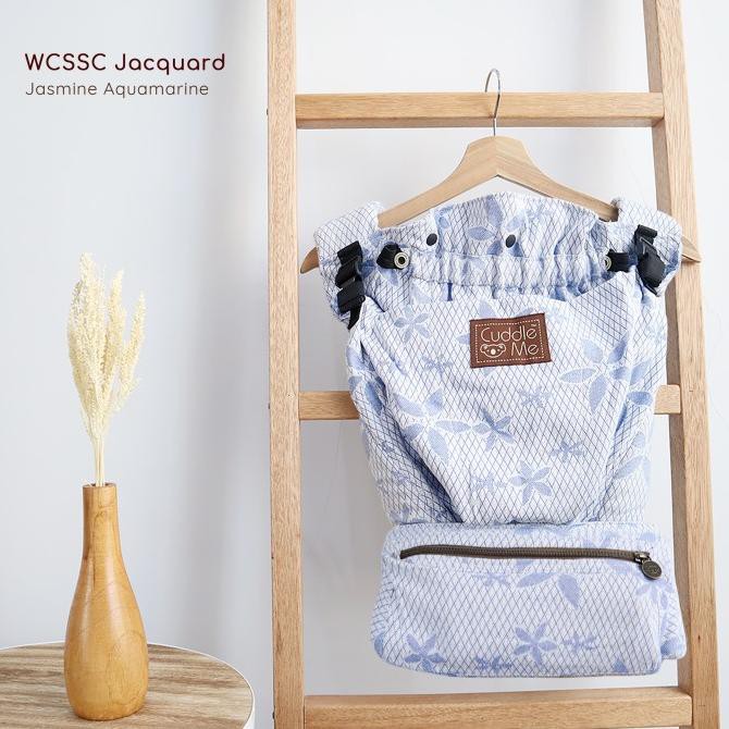 Ready Stock  Wcssc Cuddleme / Ultimo Tenun / Hipseat Cuddleme / Gendongan Depan - Jasmine Aquamar