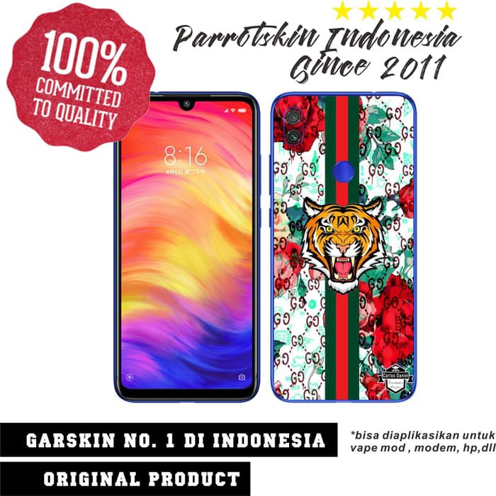 Garskin Redmi Note 7 custom anti gores Tiger Hyperbeast for back case