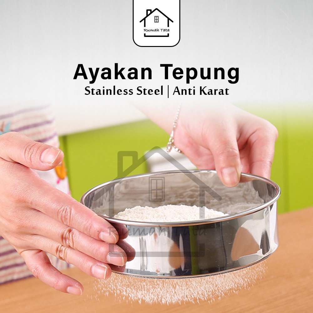 

Ayakan tepung terigu gula halus stainless steel baking