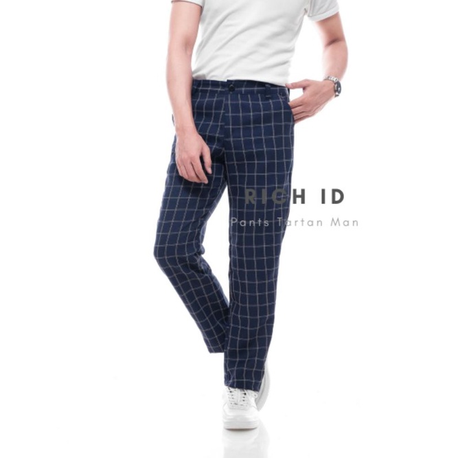 CELANA TARTAN PRIA // CELANA PANJANG PRIA //CELANA KOTAK KOTAK PRIA SLIMFITT// CELANA CHINO PANJANG 