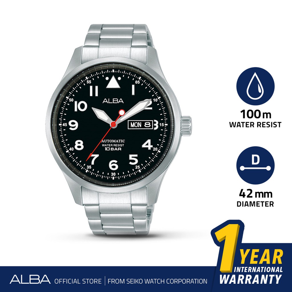 Alba Active Automatic Stainless Steel AL4205 Original Jam Tangan Pria