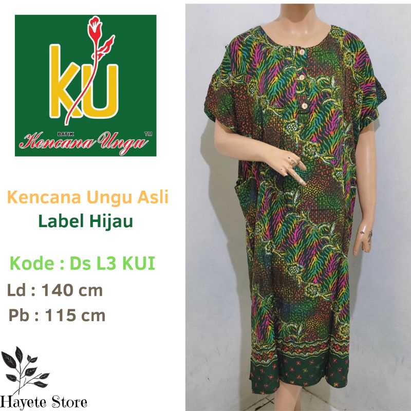 Daster Jumbo Kencana Ungu Asli L3  Label Merah