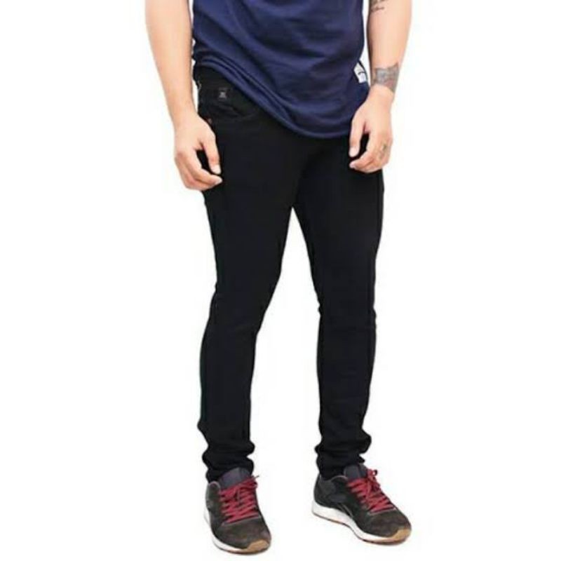 [COD] Celana Jeans Pria Skinny Slim Fit Panjang Melar