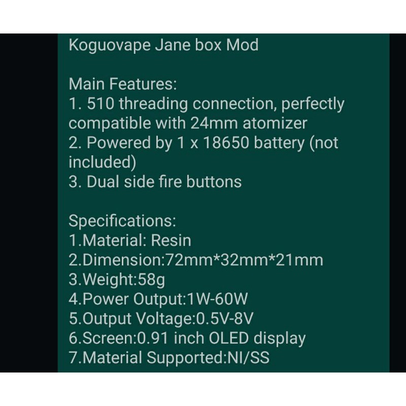 Koguovape Jane boxmod