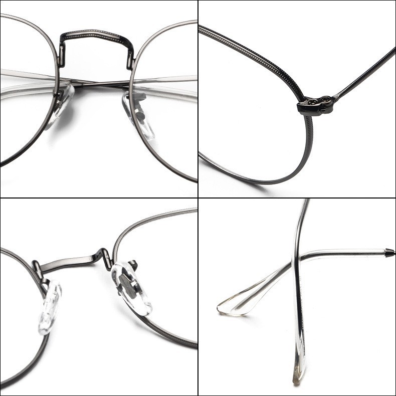 [NEW] Kacamata Wanita Dan Pria Lensa Rangka Transparan Retro Vintage Metal Frame Eyeglasses