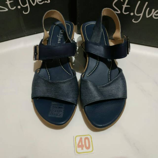 Sz 40 sandal tali navy wanita B1421NV merk St.yves