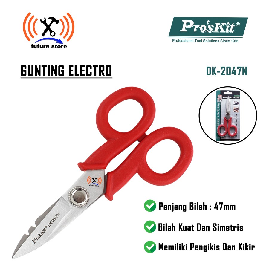 

PROSKIT DK-2047N Gunting Elektro - Electrician's Scissors (145mm) Ori