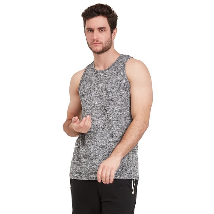 Kaos Jumbo Singlet Drifit Abu Muda | JUAL SINGLET JUMBO | JUAL PAKAIAN DALAM PRIA JUMBO | BAJU GYM