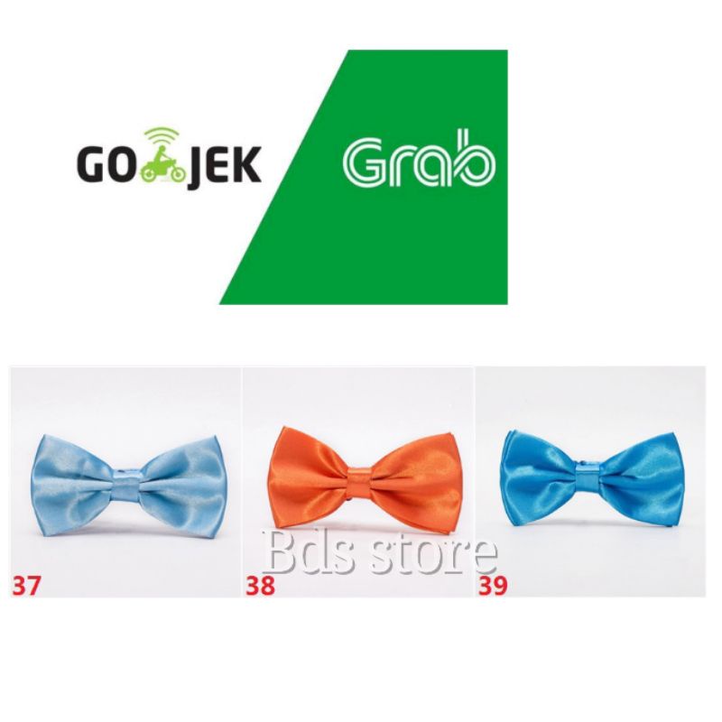 Dasi kupu kupu dewasa polos satin warna biru