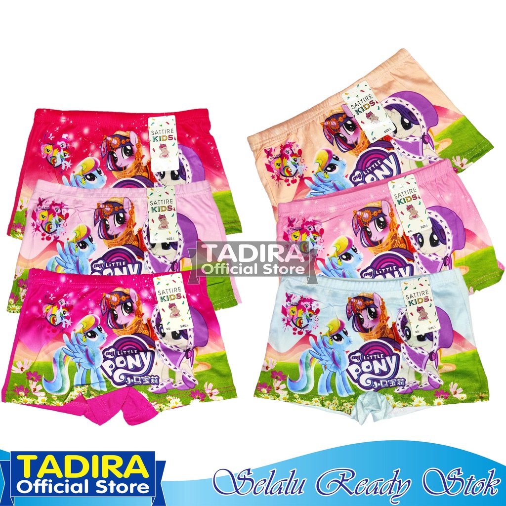 6 Pcs Boxer Anak Perempuan Gambar Kartun Celana Dalam Anak Bahan Lembut Banget TADIRA Store