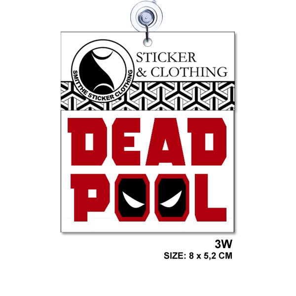 Stiker DEADPOOL Logotype Cutting Sticker Decal aksesoris Mobil Motor