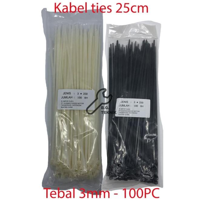 

>>>>>] Kabel ties 25cm Cable tie EKONOMIS isi 100pcs MURAH