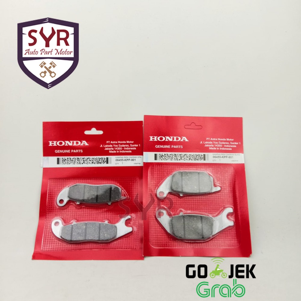 PAKET kampas rem Disc Pad depan+belakang CBR 150 Mega Pro Monoshock( KSP+kye)