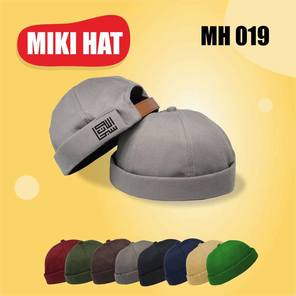 peci miki hat uas topi brimles premium original premium custom