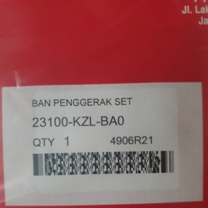 Van Belt SET Beat FI stater kasar/Spacy FI AHM Honda Ori