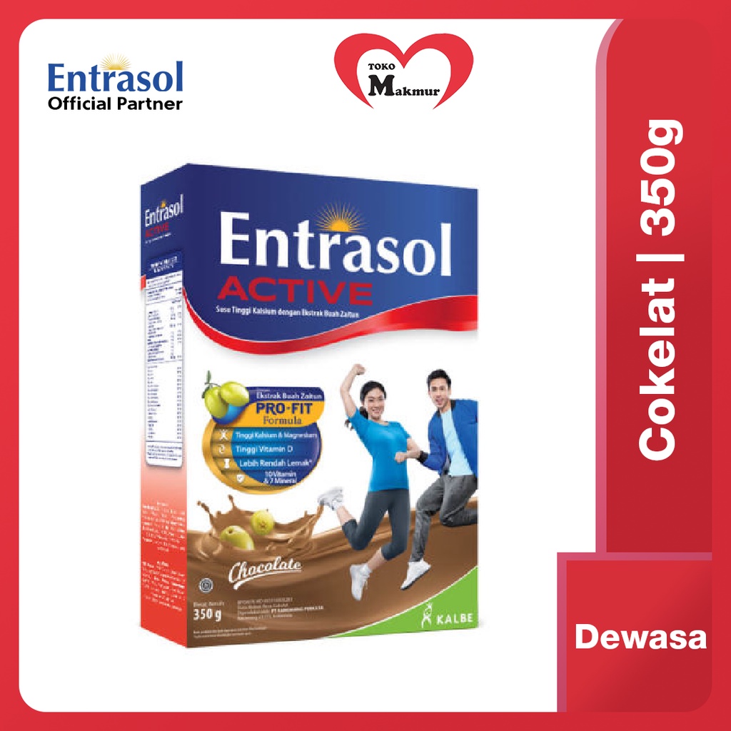 Entrasol Active Vanila / Coklat / Moka 350 Gram / Toko Makmur Online