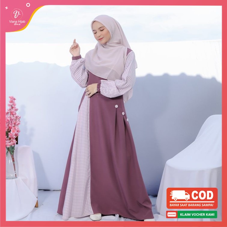 Gamis Motif Premium Soori By Etuzi Maxi Dress Wanita Dewasa Hijab Bahan Soft Wolfis Shantel Premium 