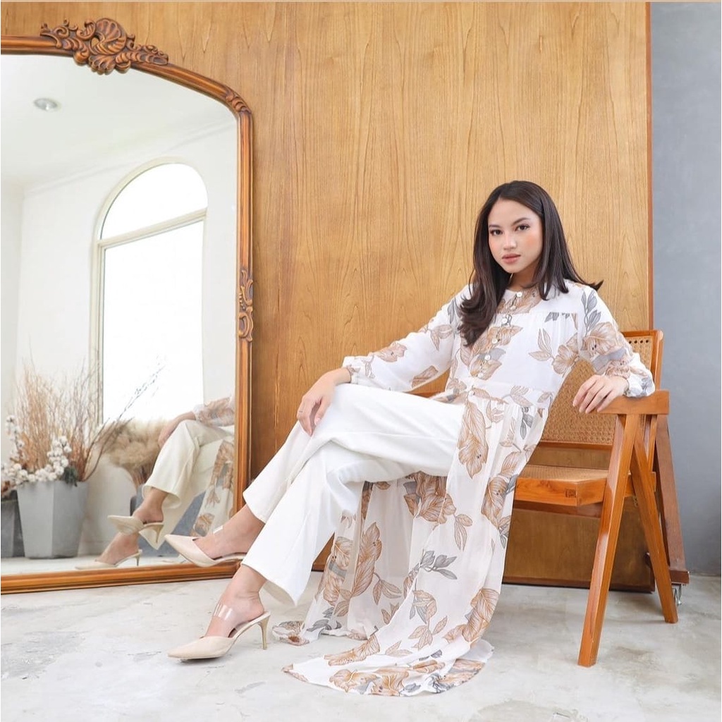 BEFAST - ZEC OOTD Wanita Dress MIUZ / Spring Dress / Dress Wanita Muslimah / Dress Lengan Panjang / Dress Keluaran Terbari 2022 / Dress Casual / Dress Motif / Dress Remaja Kekinian