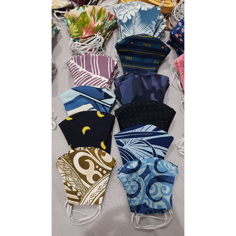 masker kain katun 3 lapis