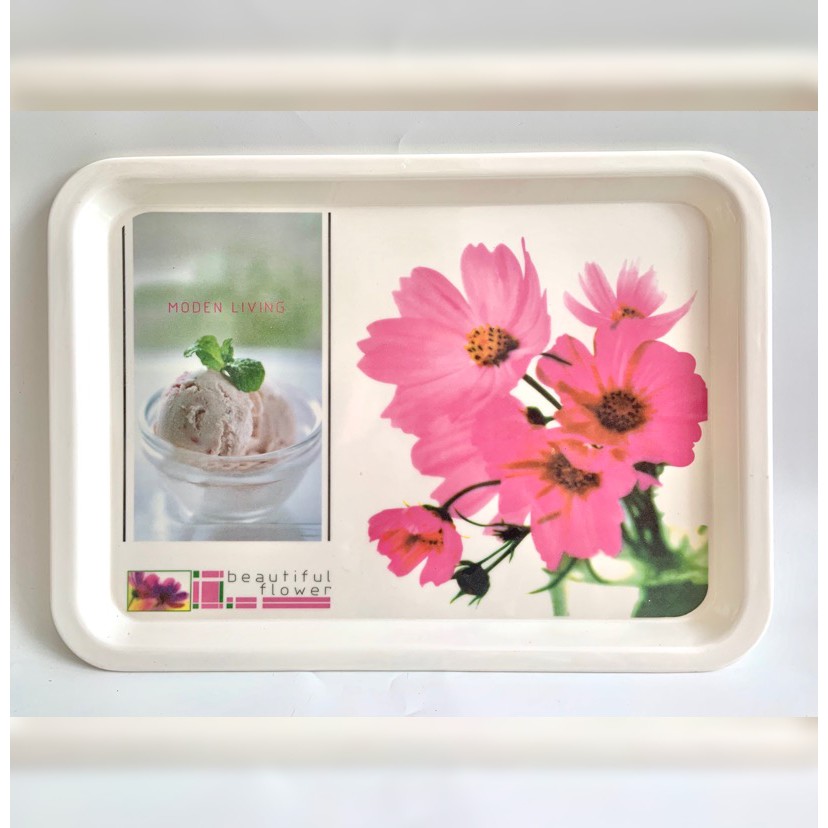 NAMPAN BUNGA - PINK - NO.6021 - NAMPAN MELAMINE - NAMPAN AIR - ALAT DAPUR